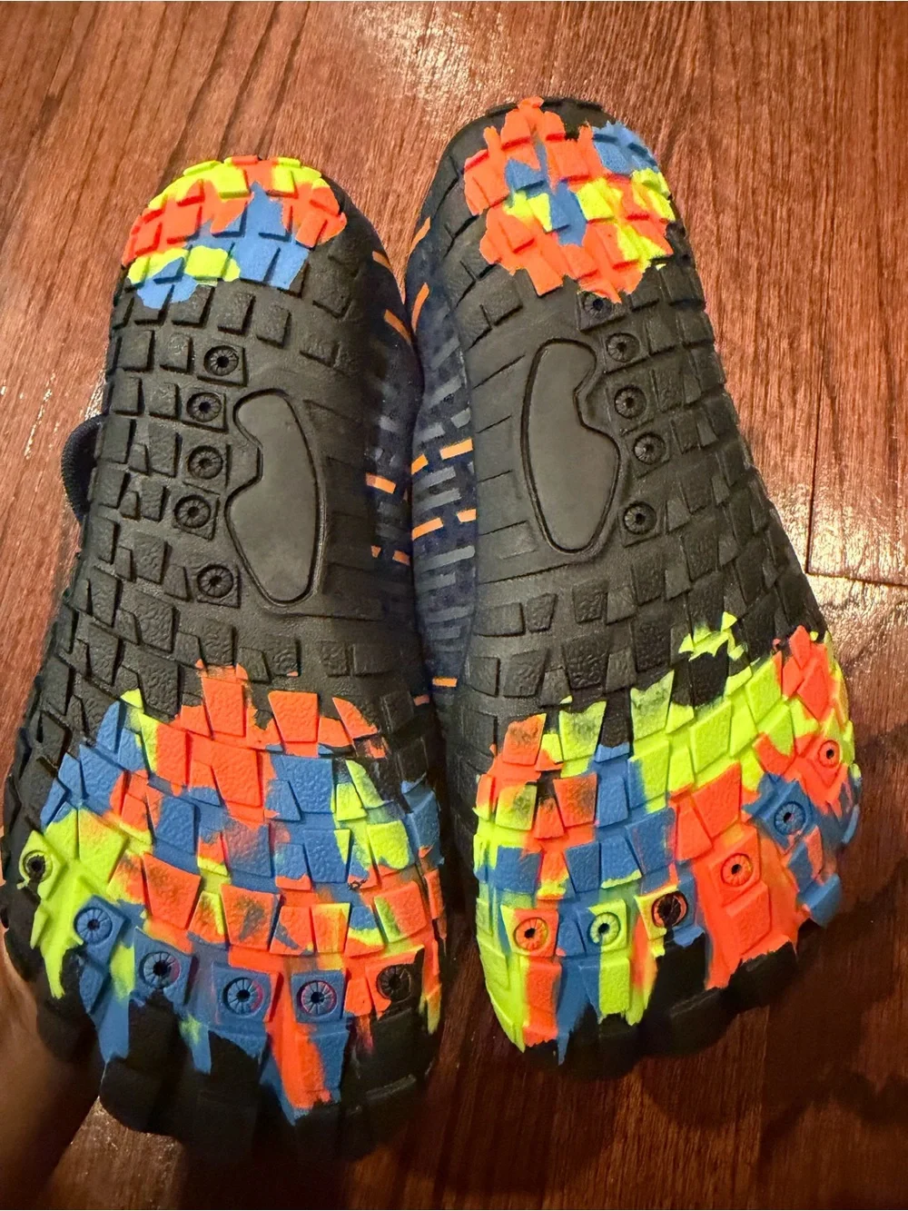 Kids Navy and Orange Slip-On Water Shoes